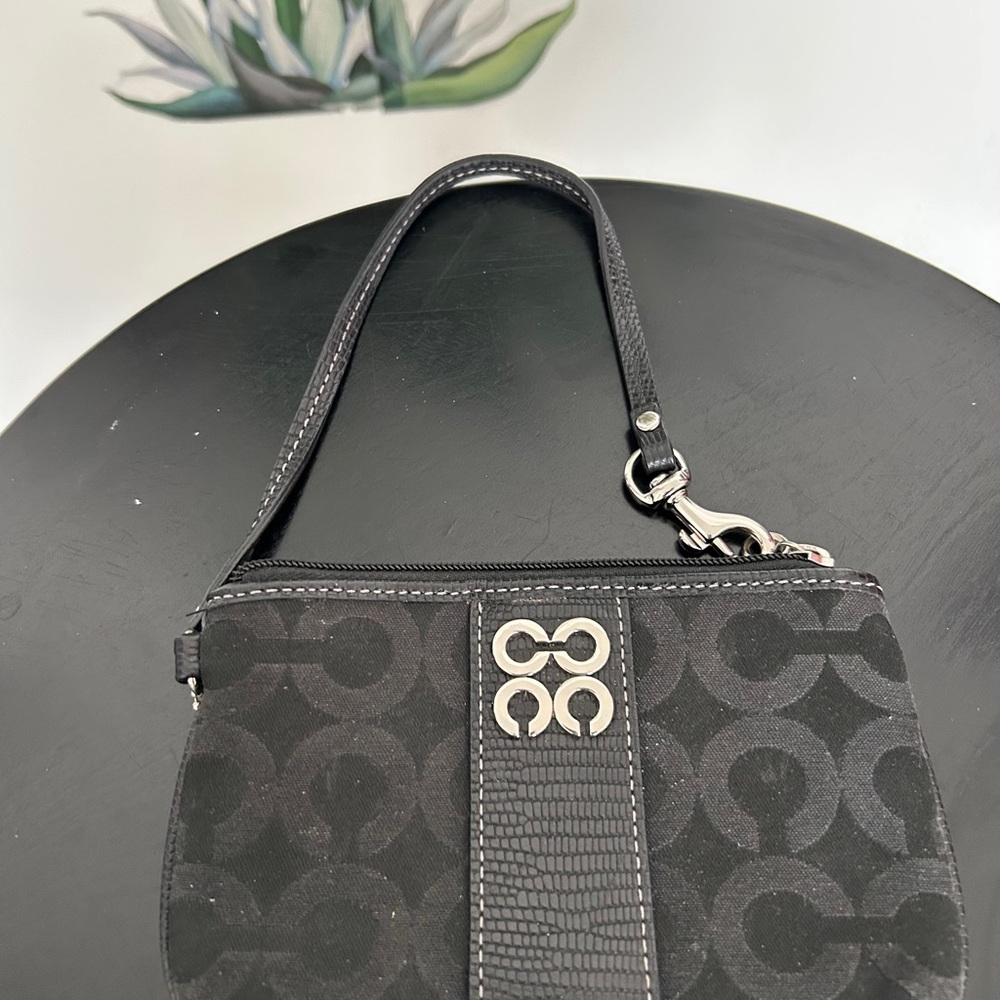 Coach Black Patterned Clutch